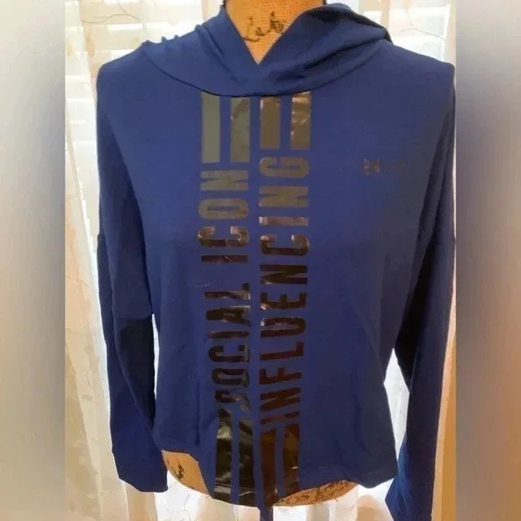 New York & Company Ming Blue Social Icon & Influencing Soho Street Hoodie size M - Picture 4 of 9